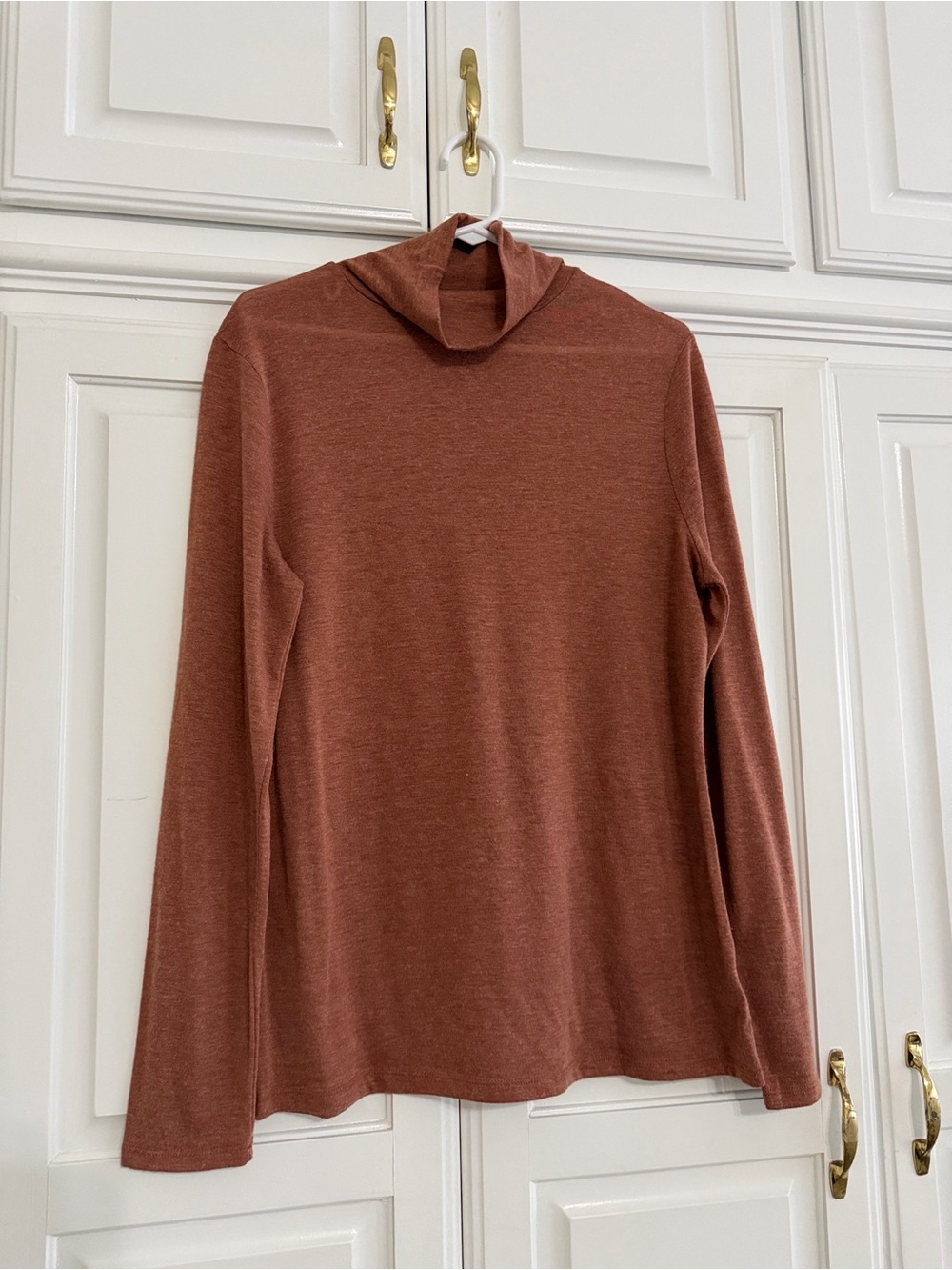 a new day Rust Long Sleeve Turtleneck Top